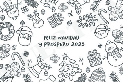 Póster para Colorear - Navidad | 60x90 cm